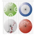 thumbnail image 3 of Ambesonne Japanese Shower Curtain, Flowers over Umbrellas, 69"Wx84"L, Multicolor, 3 of 5