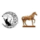 thumbnail image 1 of Escultura de gato de metal para pared, diseño de , , decoración, regalos para amantes de los animales, figura de caballo, estatua de res, 1 of 8