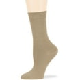 thumbnail image 4 of 7BIGSTARS KINGDOM Women's Cotton Dress Socks - 4 Pack Large - Solid Casual Crew Lightweight Calf - Sock Size 10-12 Shoe Size 8-12 L Beige, 4 of 8
