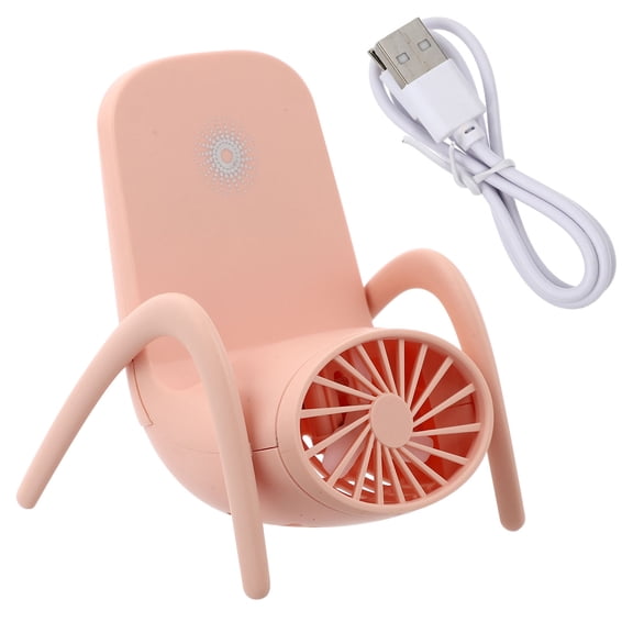 OUNONA 1Pc Pink Portable Air Fan with Cellphone Holder and Folding Design for Travel Use