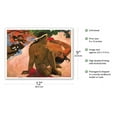 thumbnail image 2 of Aha Oe Feii - What Are You Jealous (Eh Quoi Tu es Jalouse) - From an Original Color Painting by Paul Gauguin c.1892 - Master Art Print (Unframed) 9in x 12in, 2 of 4