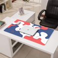 thumbnail image 3 of Red and Blue Block Plus Curve Camouflage&nbsp;mouse Padswaterproof,rubber+multispandexnon Slip the Camouflage SeriesmousepadDesk Pad for Office Home Game 31.5x15.7inches, 3 of 7