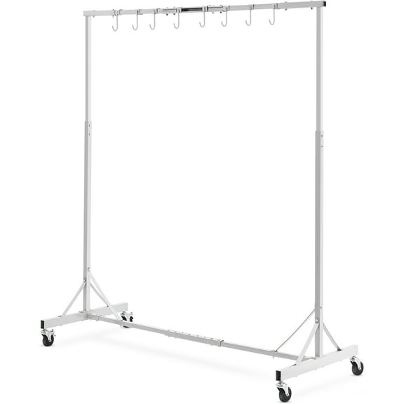 VEVOR Painting Rack, 5 ft-7 ft Adjustable Height, 66 lbs Capacity Automotive Paint Rack Stand, 8 Hooks Painting Drying Rack with 4 Swiveling Wheels, Auto Body Stand for Auto Repair Shops & Garage
