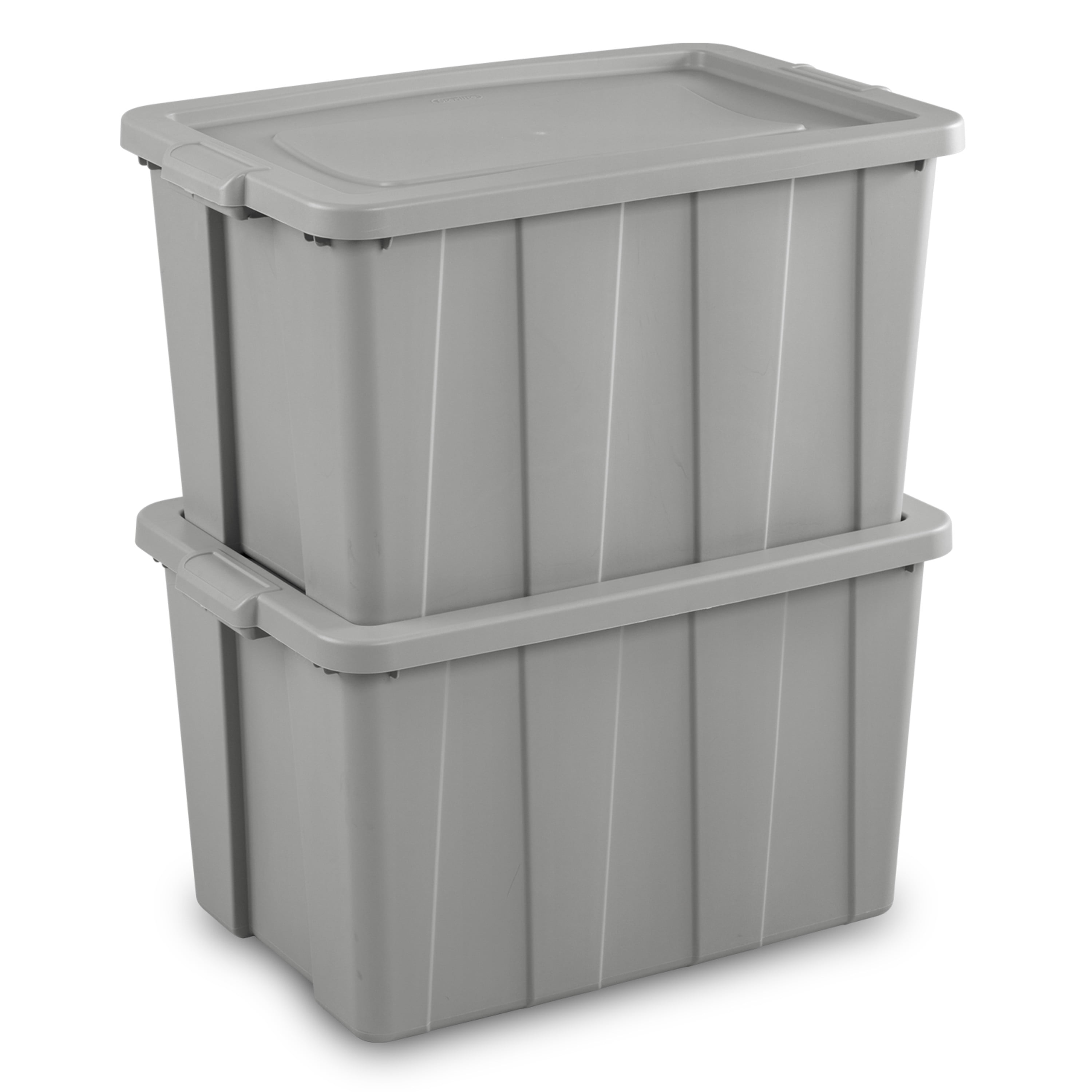 Sterilite Tuff1 30 Gallon Plastic Storage Tote Container Bin w/ Lid (4 Pack)