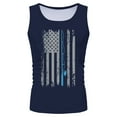 thumbnail image 1 of Durtebeua Running Shorts Men's Slim-fit Solid Tank Top Navy,2XL, 1 of 6
