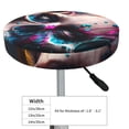 thumbnail image 3 of Salouo Modern Abstract Colorful Skull B Pattern Bar Stool Cushion Cover, Round Crease-Resistant Stretchy Dustproof Stool Seat Slipcover for Bar Round Chair-12 inch, 3 of 6