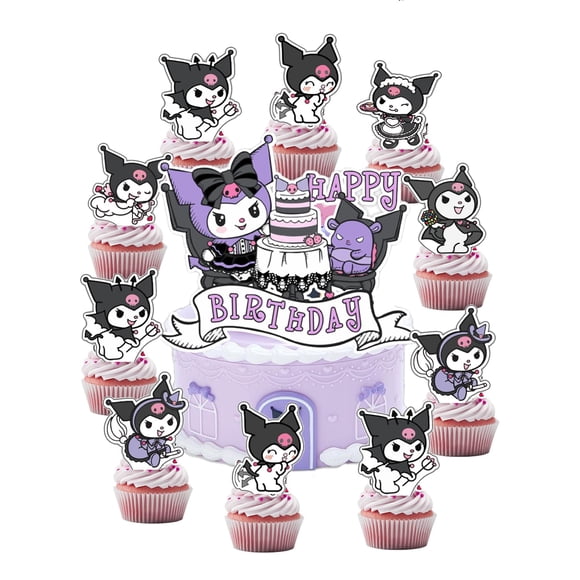 Suministros para Fiesta LDAKZFV Decoraciones de Kuromi para Pastel y Cupcakes