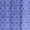 thumbnail image 1 of Ahgly Company Machine Washable Indoor Square Abstract Blue Modern Area Rugs, 5' Square, 1 of 4