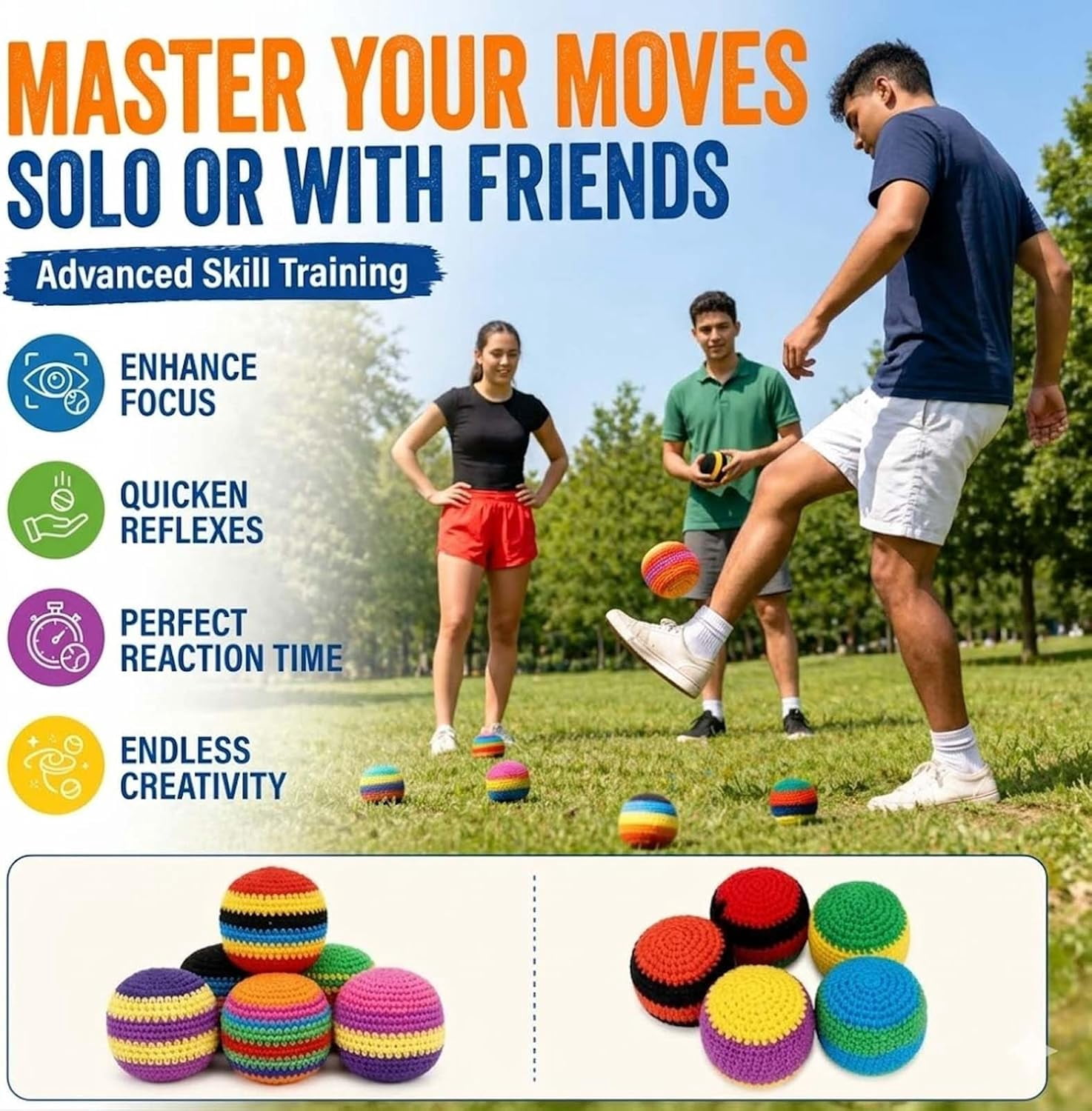 Footbags Sacks, 2026 Novelty Hand-Made Knitted Foot Bag Sack, Fun Crochet Footbag for Adults Outdoor Game