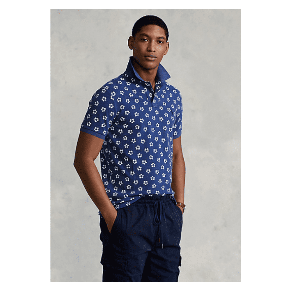 Floral Mesh Zip Polo メンズ レディース NOMARHYTHM TEXTILE (ノーマリズムテキスタイル) “Floral Mesh