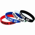 thumbnail image 4 of 6-Pack "Never Give Up" Motivational Silicone Wristbands | Inspirational Rubber Bracelets for Sports, Gym, Student Rewards, Team Gifts, 4 of 9