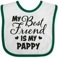 thumbnail image 3 of Inktastic My Best Friend is My Pappy with Hearts Boys or Girls Baby Bib, 3 of 4
