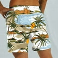 thumbnail image 4 of Aloohaidyvio George Mens Hawaiian Beach Surf Pants With Pockets Quick Dry Athletic Drawstring Shorts, 4 of 5