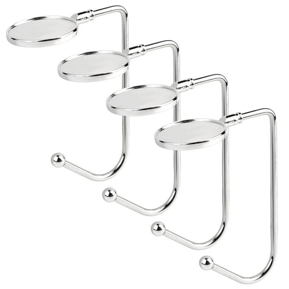 Christmas Stocking Holder for Mantle - 4 Pack Non-Slip Stocking Mantel Holders Hooks Hanger for Christmas Xmas Fireplace and Party Decoration (Silver)