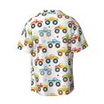 thumbnail image 2 of Easygdp Cartoon Monster Trucks Men's Casual Short-sleeved Shirt with Pocket and Button Suitable for Beach Vacation Leisure - XX-Large, 2 of 7