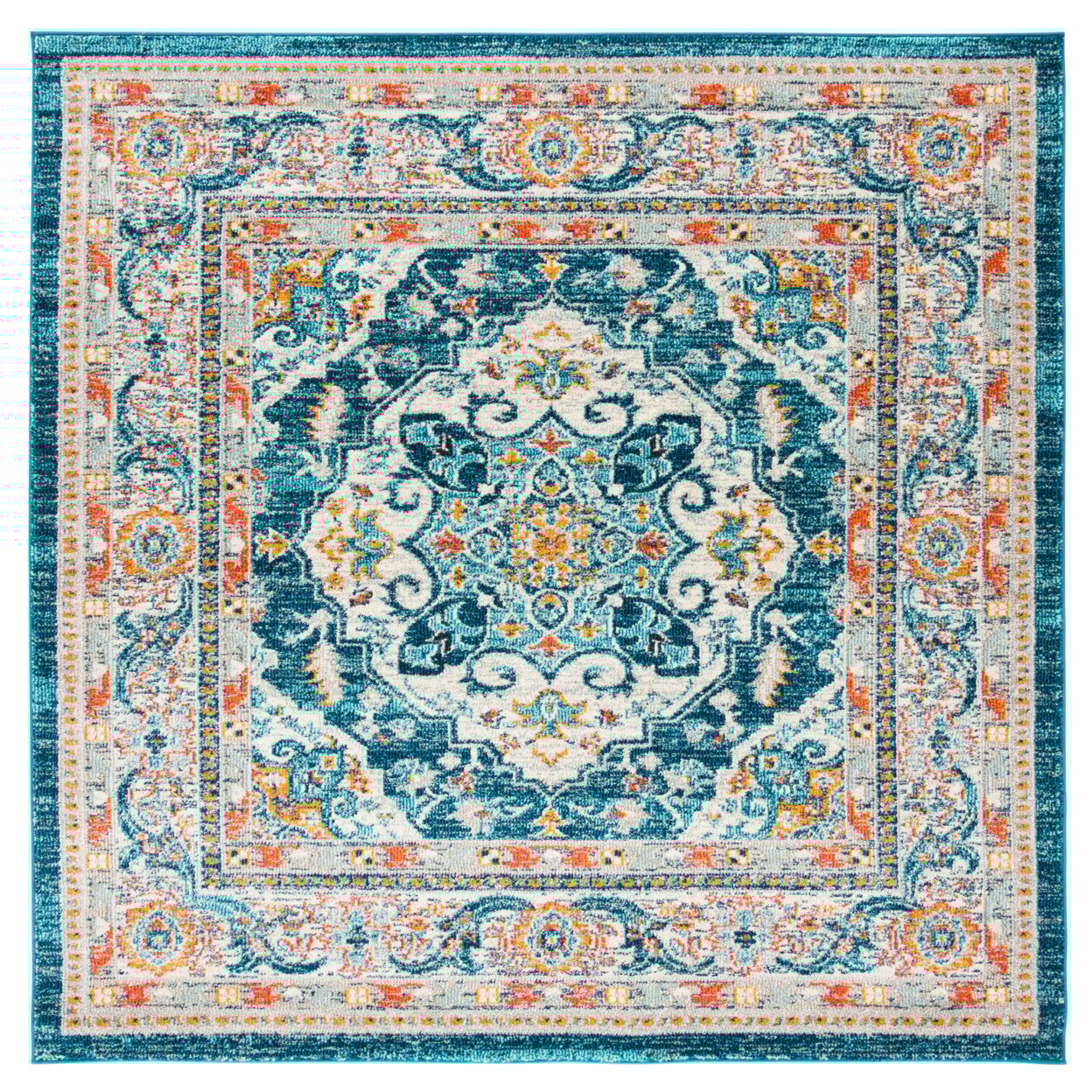 thumbnail image 6 of SAFAVIEH Phoenix Collection PHX154M Ivory / Blue Rug, 6 of 9