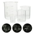 thumbnail image 3 of LEEYNEER 4pcs Glass Beaker Set Chemistry Beaker Measuring Cup Laboratory Glassware, 3 of 6