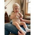 thumbnail image 5 of BemeyourBBs Baby Boy Summer Clothes Infant Baby Boys Fishing Outfit Newborn Baby Boy Hospital Going Home Outfit Ribbed Romper Short Sleeve Newest Fishing Buddy Letter Print Jumpsuit with Hat, 5 of 9