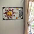 thumbnail image 3 of Zeckos Tri-Tone Metal Celestial Sun Moon and Stars Wall Art 30 inch, 3 of 7