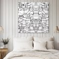 thumbnail image 2 of Wall Art Prints, Black and White Framed Canvas Prints for Bedroom Living Room Bathroom Office, Retro Modern City Silhouette Gallery Wrap Wall Art Poster for Gifts Home Decor 24"x24", 2 of 9