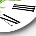 thumbnail image 3 of Designart 'Vintage Green Leaves Plants Vii' Traditional Wall Clock, 3 of 5