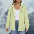thumbnail image 5 of Comdrip Veste Légère pour Femmes! Veste Chaude Coupe-Vent Imperméable à Blocs de Couleur pour Femmes, Coupe-Vent d'Extérieur, Veste de Randonnée, Veste de Randonnée pour Femmes, Légère, Vert Pâle L, 5 of 5
