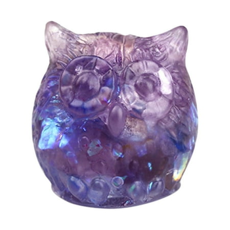 

Natural Gravel Handmade Glue Owl Animal Small Ornament