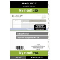 AT-A-GLANCE 2026 Monthly Planner Refill Loose-Leaf Desk Size 5 12 x 8 12 -