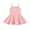 Pink, variant on Dress for girls summer toddler baby sleeveless solid print dress vest style clothes for beach vacation