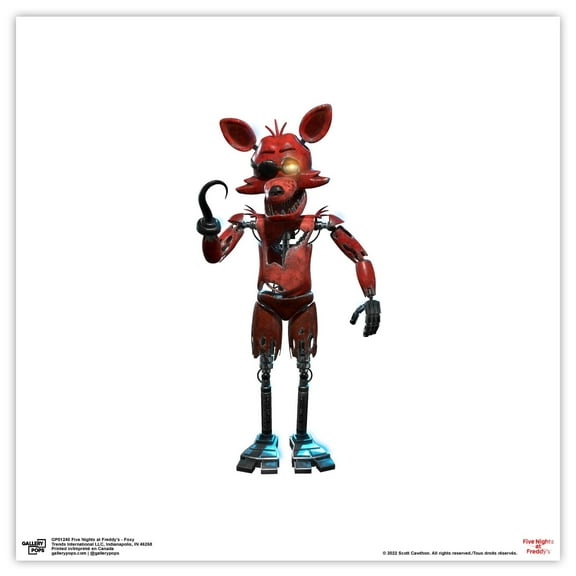 Gallery Pops Five Nights at Freddy's - Foxy Wall Art, Unframed Version, 12" x 12"