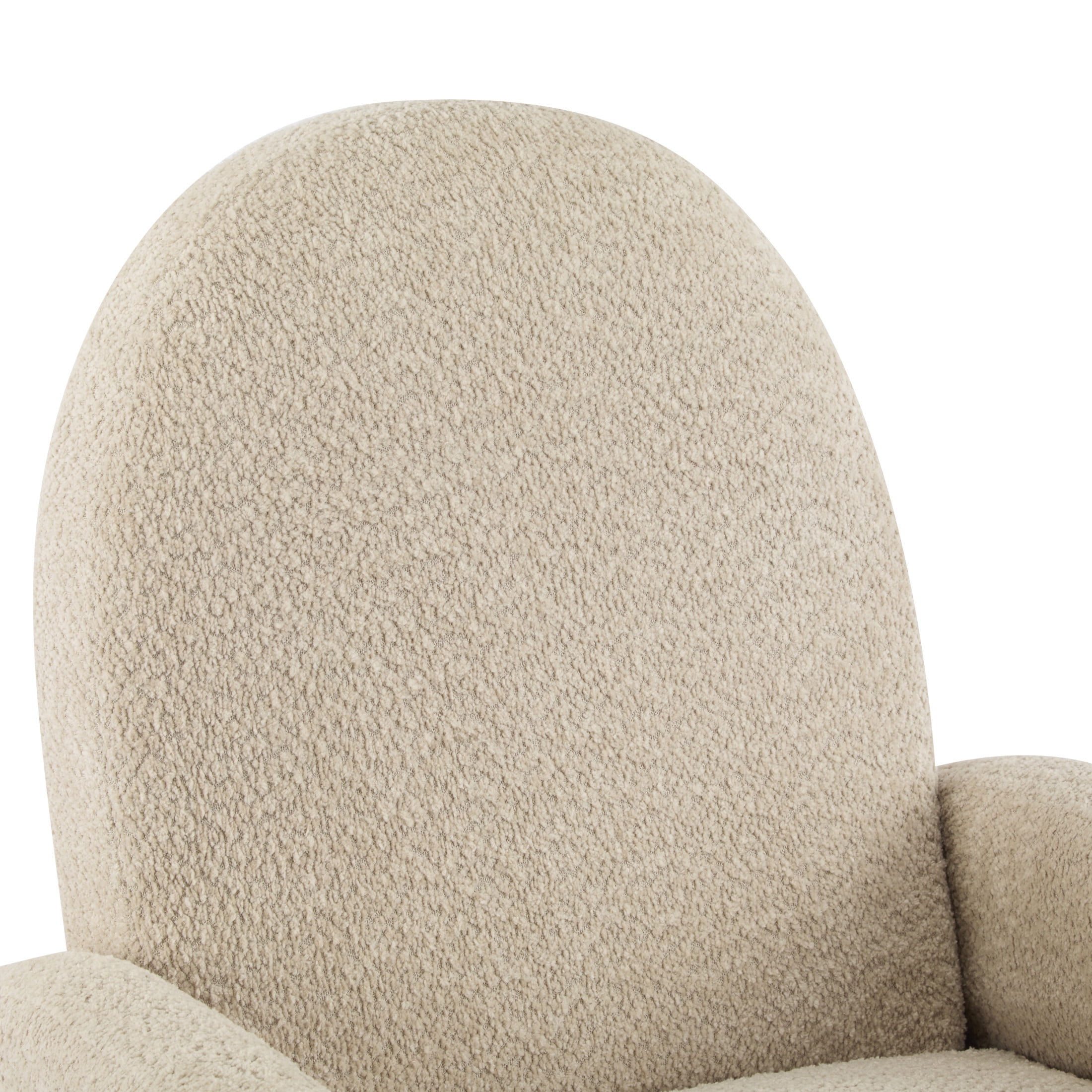 Christopher Knight Home 360° Swivel Glider Recliner Chair, Upholstered Lounge Seat with Solid Wood Base, Almond