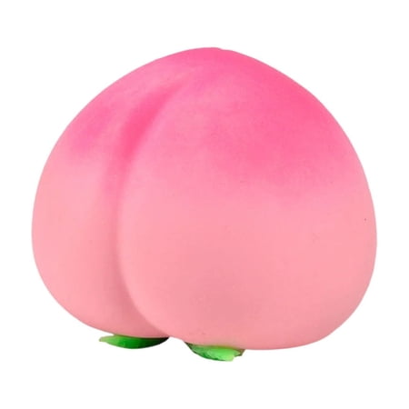 Moocorvic Pink Peach Ball Peach Slow Rising Stress Relief Toys Realistic Peach Shaped Fruit Squeeze Balls Soft Flexible Fidget Toys Decompression Gift for Adults