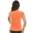 thumbnail image 6 of COMVALUE Tankini Tops for Women 2026 High Neck Swimsuits Swim Top Modest Bathing Suit Swimwear Tank Top only No Bottom (Orange, M), 6 of 9