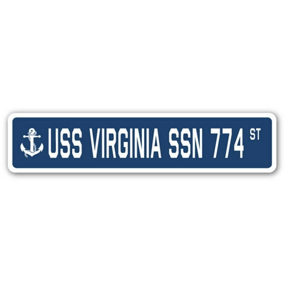 USS VIRGINIA SSN 774 Street Sign us navy ship veteran sailor gift