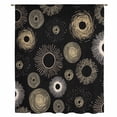 thumbnail image 2 of Geometric Black Sheer Curtains 63 Inches Long, Abstract Goldeb White Boho Circle Dot Light Filering Curtains, Breathable Simi Curtain Privacy Drapes for Living Room Bedroom Window Treatment, 2 of 9