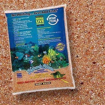 Natures Ocean Bio Activ Live Aragonite Reef Sand Australian Gold - 20 lbs - (Grain Size 0.5-1.7 (Best Aquarium Substrate For Live Plants)