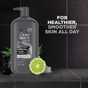 Dove Men+Care Body And Face Scrub Body Wash For Men Charcoal + Clay With 24-Hour Nourishing Micromoisture Technology, 30 fl oz