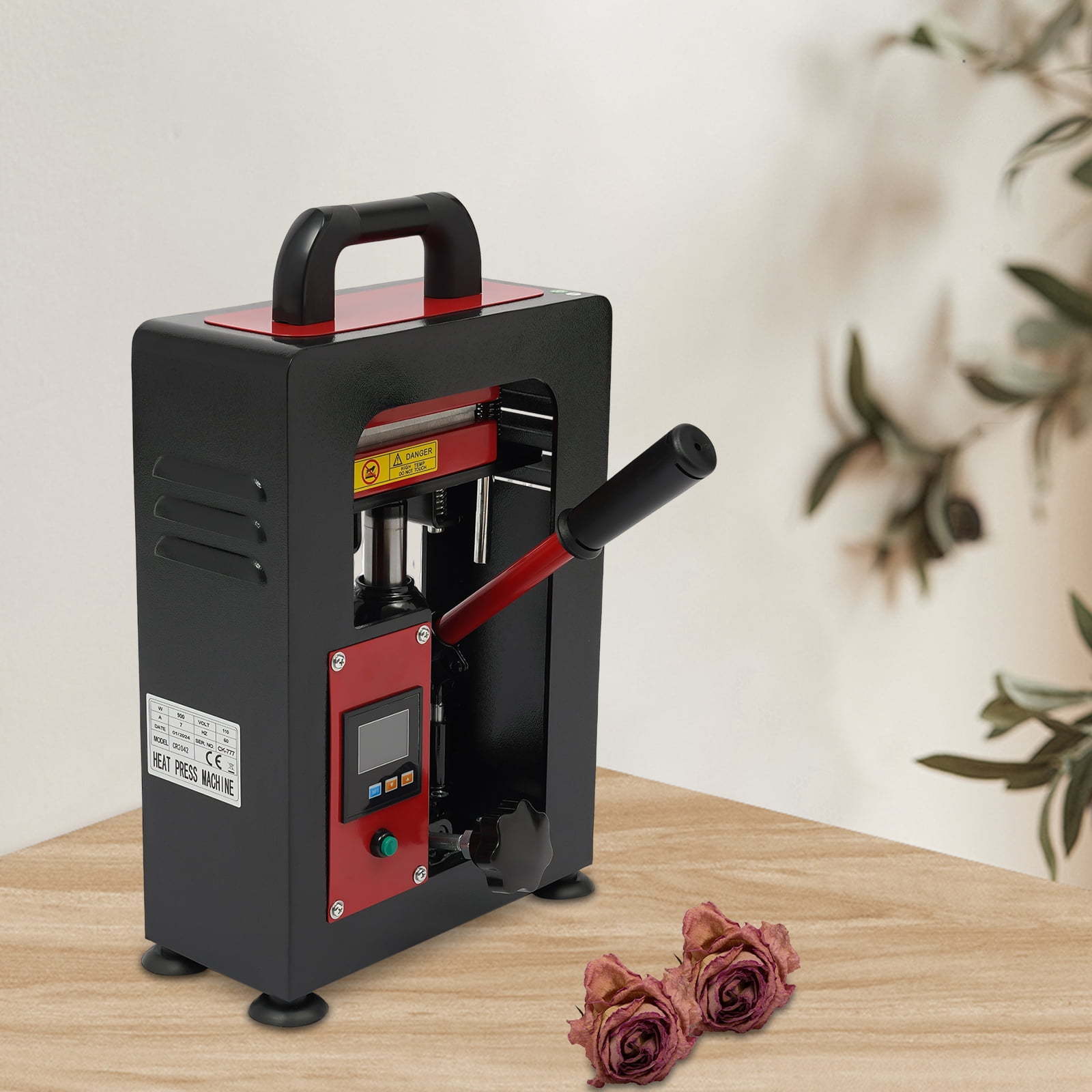 1 PCS Black Hydraulic Heat Press Machine, Used for Bonding, Extracting Vegetable Oils, Stamping Patterns on Clothes or Bags
