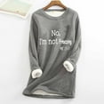 thumbnail image 2 of Feancey Womens Fleece Crewneck Sweatshirts Winter Warm Sherpa Lined Pullovers Furry Casual Long Sleeve Thermal Tunic Tops Comfy Soft Loungewear Dark Gray L, 2 of 6