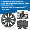 thumbnail image 4 of (Set of 4) 16" Universal Hubcaps Fit for Steel Wheel Rims Cover,Snap on Car Truck SUV,ABS+PC Material,White Lacquer & Black Lacquer, 4 of 8