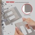 thumbnail image 5 of ENERLITES Screwless Decorator Wall Plate, Child Safe Outlet Covers, Size 2-Gang, Unbreakable Polycarbonate Thermoplastic, SI8832-NK, Glossy, Nickel, 5 Count, 5 of 5
