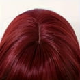 thumbnail image 5 of Long Wine Red Wavy Wig for Women 26 Inch Middle Part Curly Wavy Wig Natural Looking Synthetic Heat Resistant Fiber for Daily (Wine Red), 5 of 7