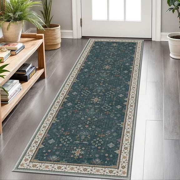 Hallway Runner Rug 2'x6' Washable Area Rugs Non Slip Laundry Rug Runner Floor Carpet Runners for Hallways Entryway Laundry Room Kitchen