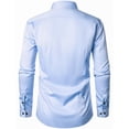 thumbnail image 4 of Camisa de vestir JEMITOP, elástica y sin arrugas, corte ajustado, azul XXXL, 4 of 6