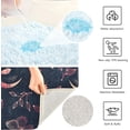 thumbnail image 4 of Dreamtimes Bath Mats Toiletry Mat Leaves Moon Crystal Print, Luxury U-Shaped Toilet Rug, Soft Contour Mat for Bathroom Floor, Non-Slip Absorbent Bath Carpet, Dry Quickly, Machine Washable, 17.3"x13.4", 4 of 4