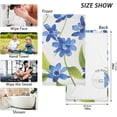 thumbnail image 2 of Coolnut Hand Towels Blue Florals 2 PCS, Cotton Bath Towels Drying Face Hands Body Decorative Water Absorbent Lightweight Washcloth for Bathroom Ktichen Travel Gym, 16"×28", 2 of 6
