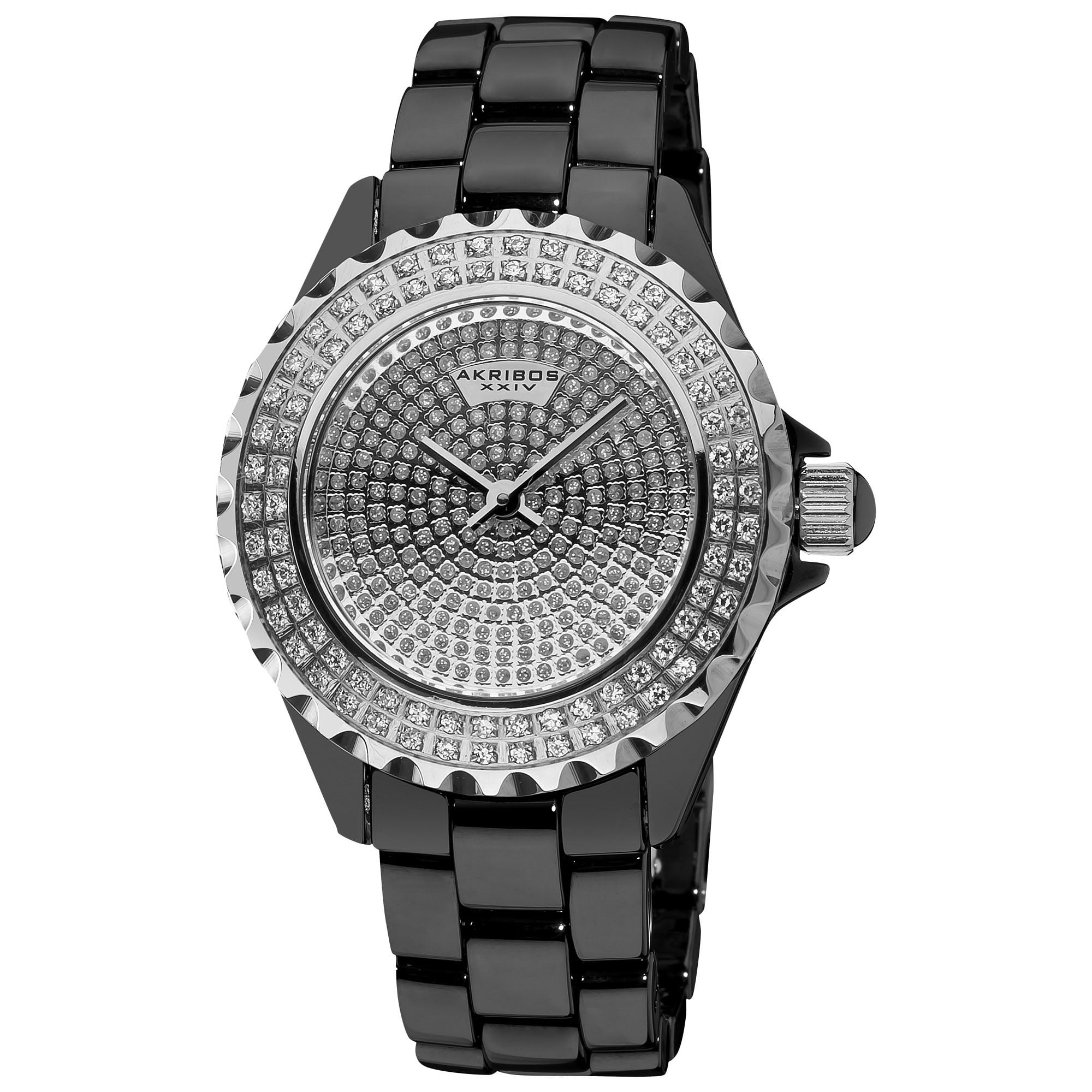 Caravelle Women's 45L144 White Ceramic Finish Chronograph Watch