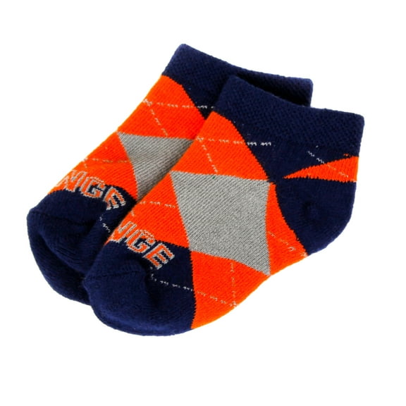 Syracuse Orange Baby Argyle No Show Sock - Donegal Bay - Unisex - Infant - No-Show