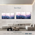thumbnail image 4 of Elephant Stock Twilight Mountains Abstract Wall Art - Horizontal Multi Panel Canvas - Living Room Wall Decor - Abstract Multi Panel - Purple And Pink Decor - 92" x 45", 4 of 8