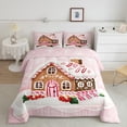 thumbnail image 2 of jejeloiu Chic Christmas Castle Full Size Comforter Sets,Happy New Year Bedding Comforter Set,Xmas Theme Bedding Sets For Girls,Breathable Room Decor Reversible,3pcs, 2 of 8